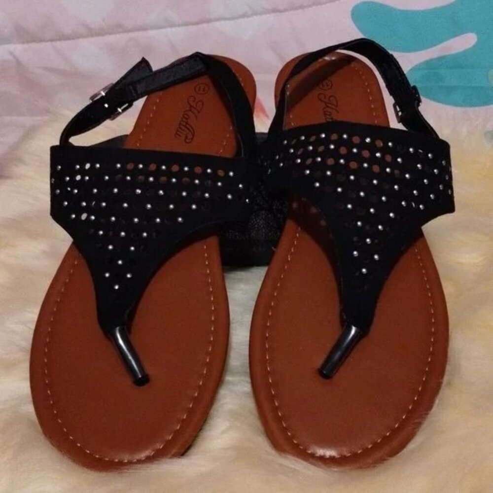 Katliu (11) Faux Leather Studded Sandals